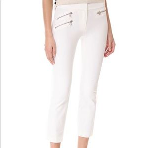 Veronica Beard Roxy Ankle Crop Pant White 8
